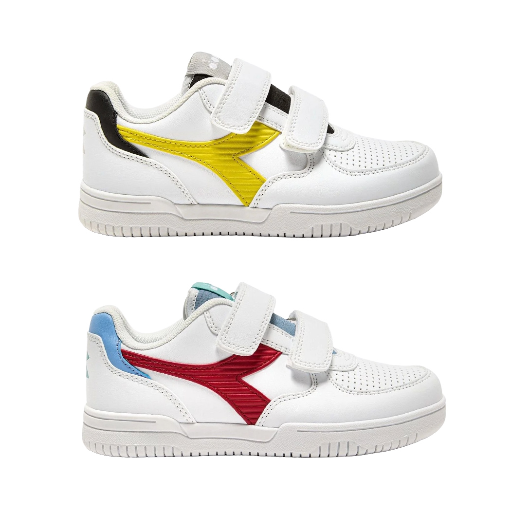 DIADORA RAPTOR LOW STRIPE PS SCARPE SNEAKERS BAMBINI STRAPPO SPORT 101.181614
