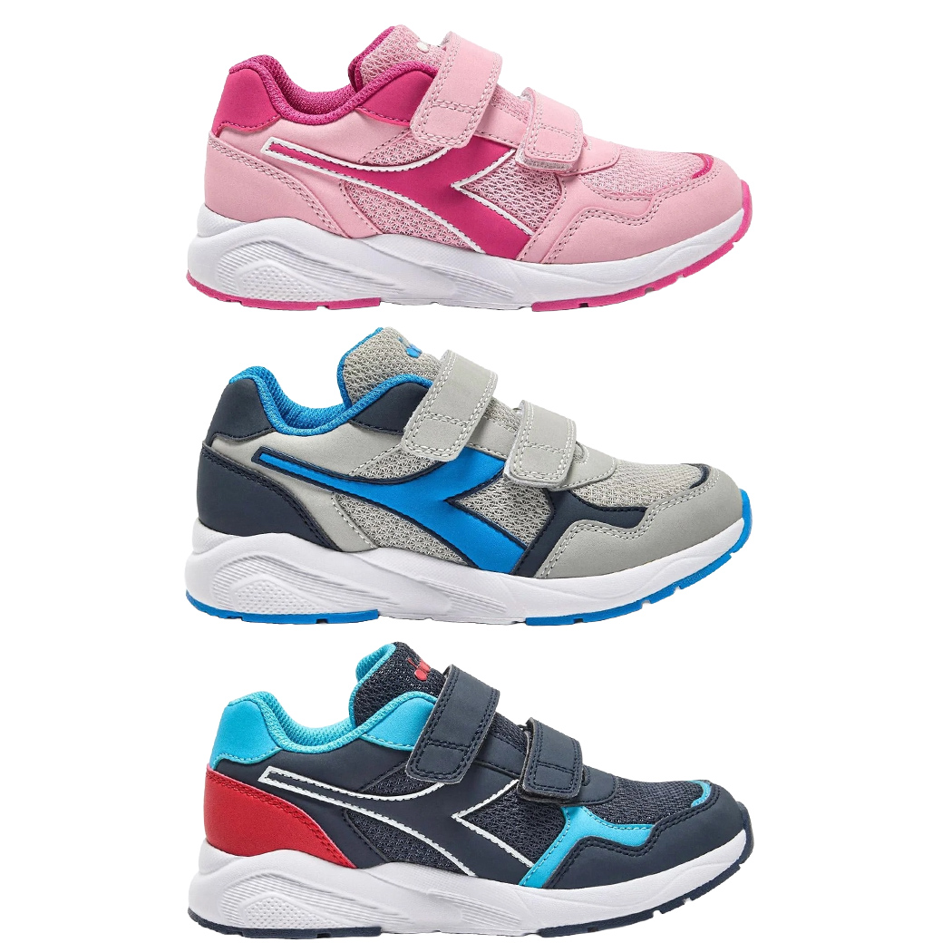 DIADORA SCARPE FALCON 5 JR V SHOES SNEAKERS BAMBINI STRAPPO SPORT RUN 101.181478