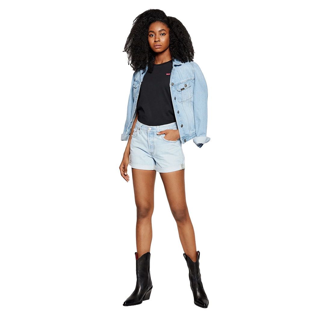 LEVI\'S T-SHIRT DONNA RAGAZZA MAGLIETTA LOGO RICAMATO MAGLIA COTONE GIRL 39185