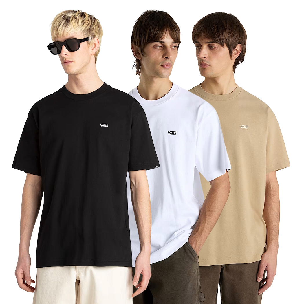 VANS MAGLIA T-SHIRT COTONE UOMO RAGAZZO CLASSIC FIT LEFT CHEST LOGO VN0A3CZEY