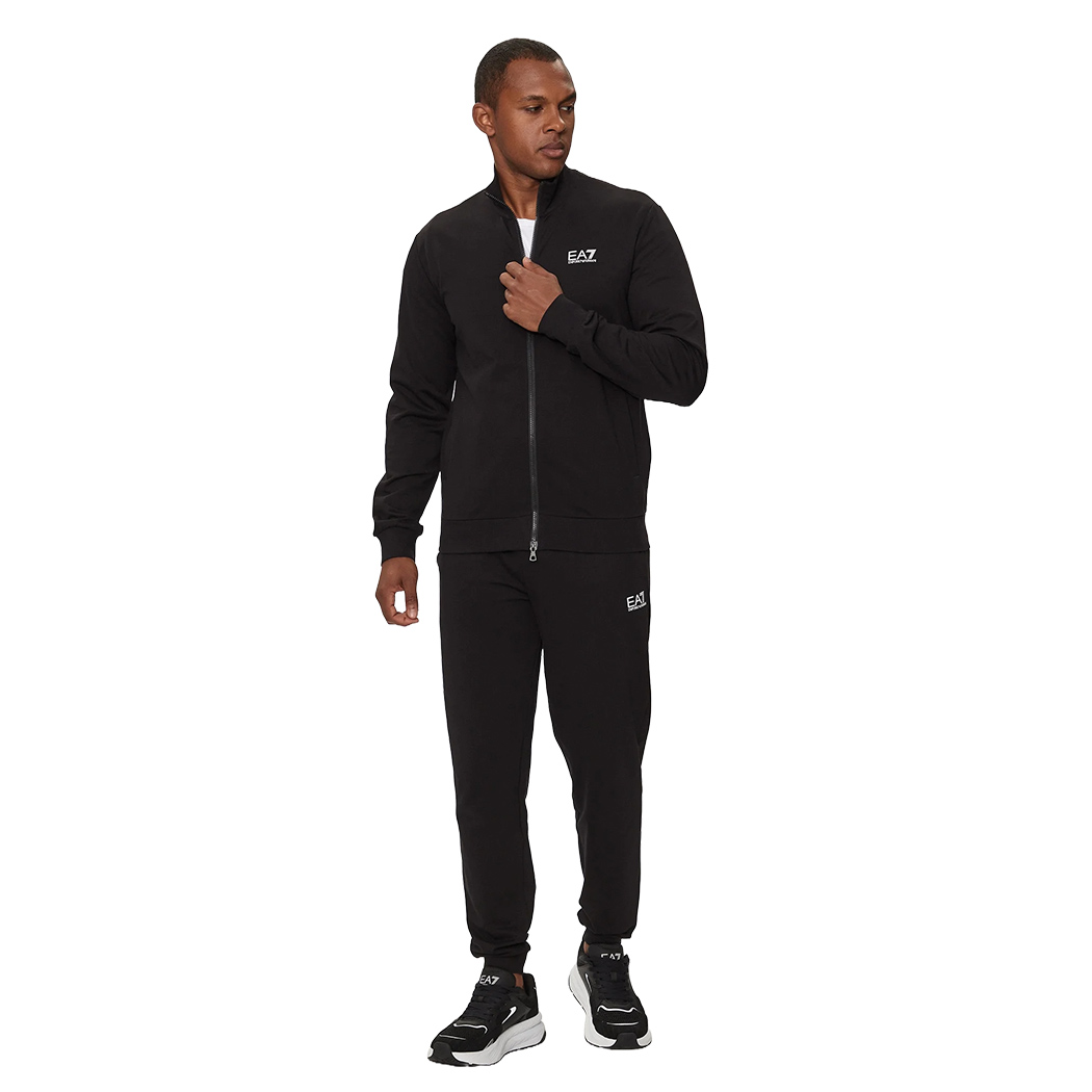EA7 EMPORIO ARMANI TUTA UOMO FELPA ZIP COTONE COMPLETO PRIMAVERILE 8NPV60PJVRZ