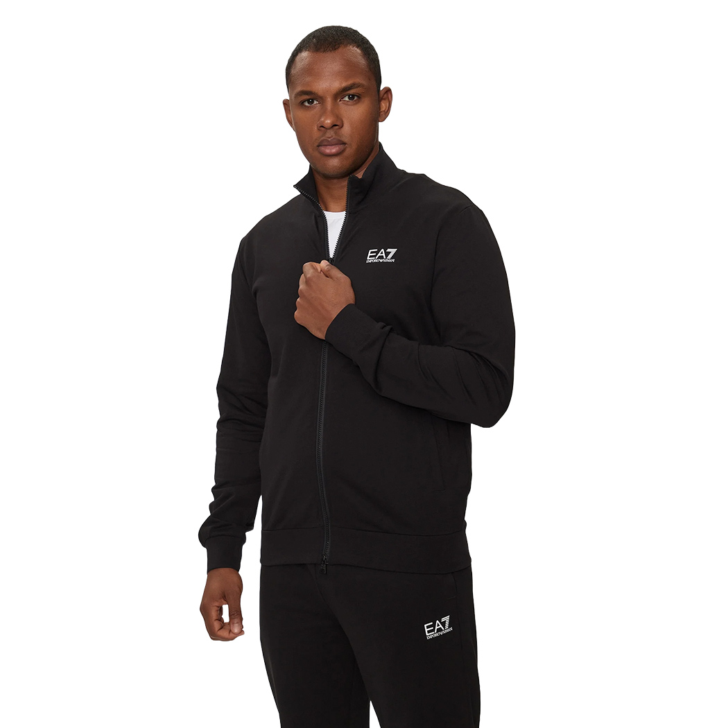 EA7 EMPORIO ARMANI TUTA UOMO FELPA ZIP COTONE COMPLETO PRIMAVERILE 8NPV60PJVRZ