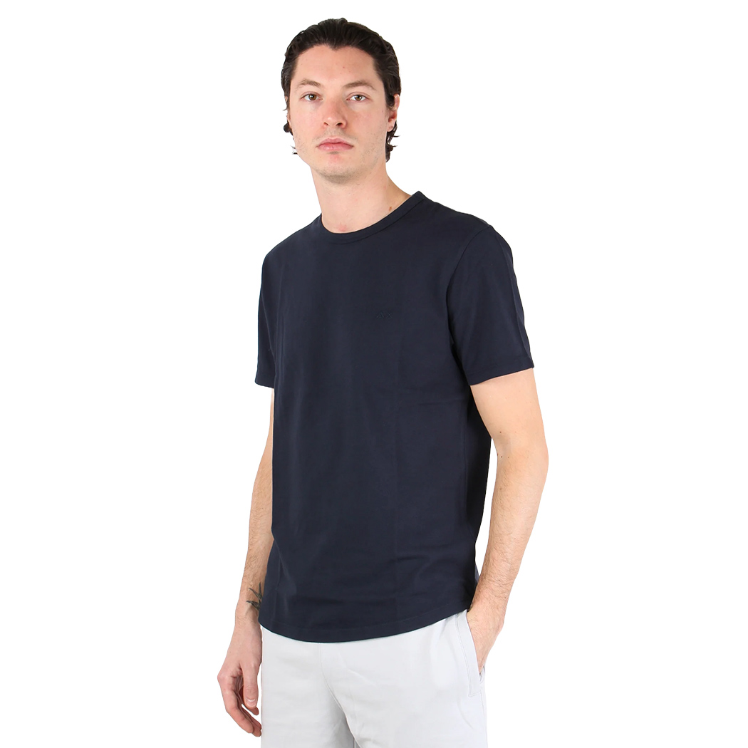 SUN68 T-SHIRT JERSEY MERCERIZED MAN UOMO GIROCOLLO LOGO COTONE TEE MAGLIA T35129