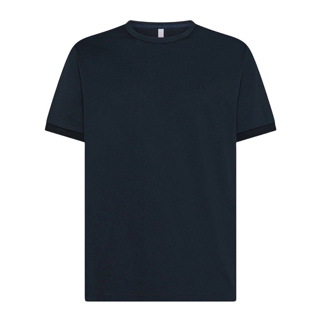 SUN68 T-SHIRT JERSEY MERCERIZED MAN UOMO GIROCOLLO LOGO COTONE TEE MAGLIA T35129