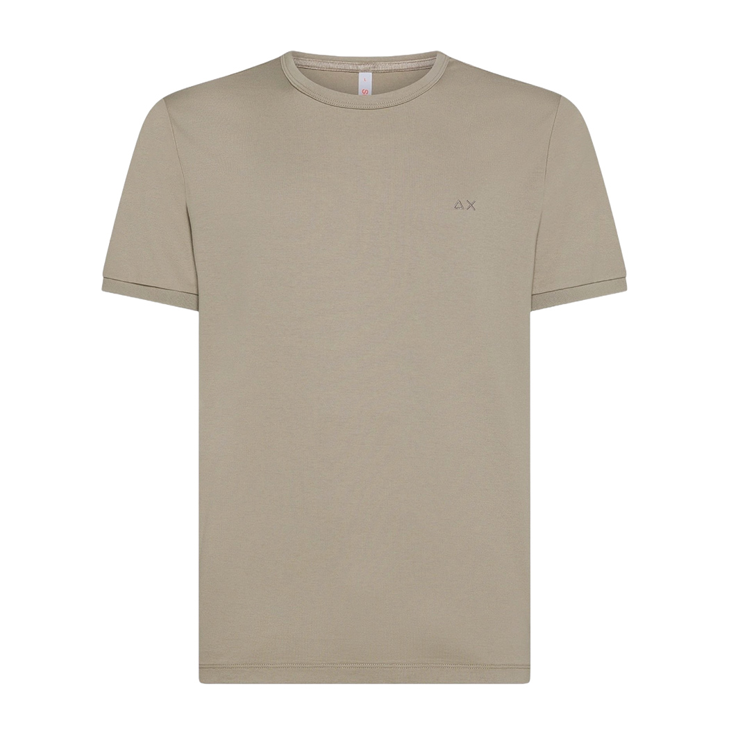 SUN68 T-SHIRT JERSEY MERCERIZED MAN UOMO GIROCOLLO LOGO COTONE TEE MAGLIA T35129