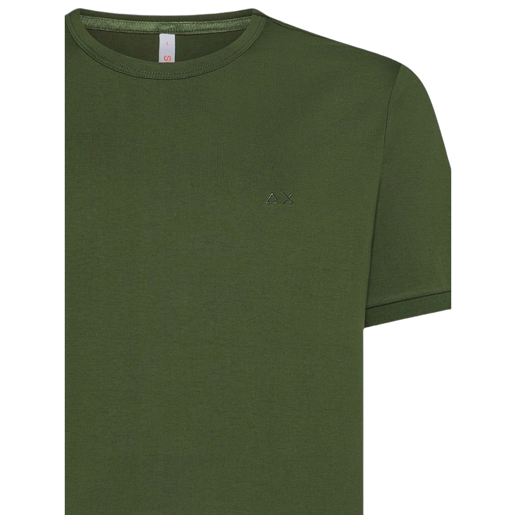 SUN68 T-SHIRT JERSEY MERCERIZED MAN UOMO GIROCOLLO LOGO COTONE TEE MAGLIA T35129