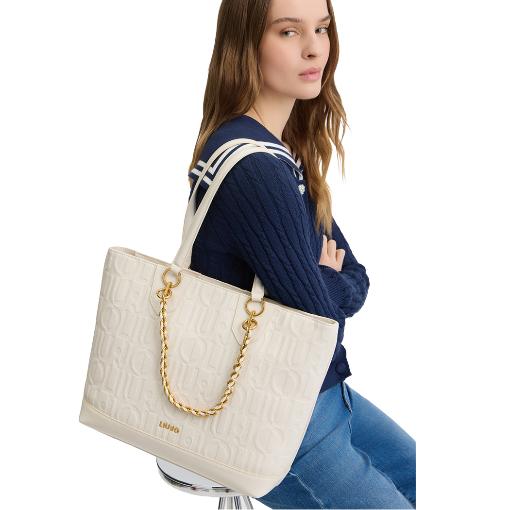 LIU JO BORSA DONNA SHOPPING BAG CATENA LOGO TRACOLLA TOTE ADONIDE SPALLA AA5197