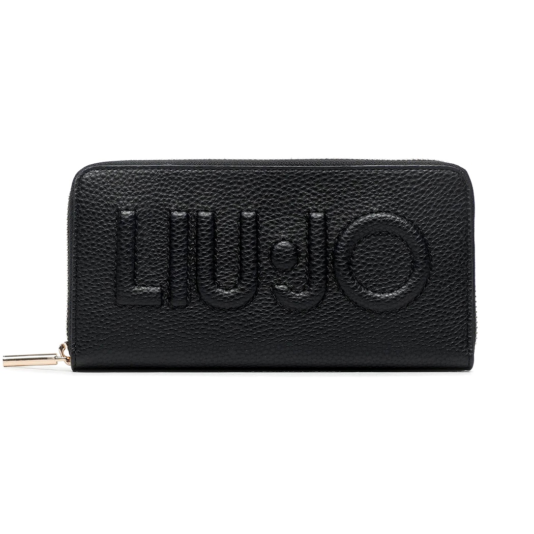 LIU JO PORTAFOGLIO LOGO XL ZIP AROUND BORSELLINO WALLET DONNA GIRL CARTE AXX027