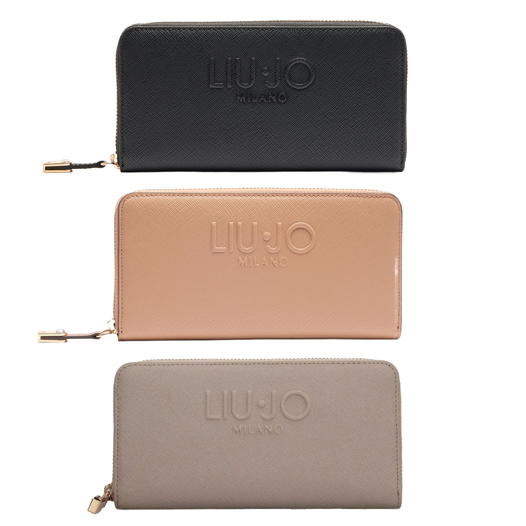 LIU JO PORTAFOGLIO LOGO ZIP AROUND CALIWEN BORSELLINO WALLET DONNA CARTE AA5155