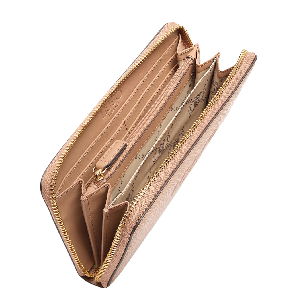 LIU JO PORTAFOGLIO LOGO ZIP AROUND CALIWEN BORSELLINO WALLET DONNA CARTE AA5155