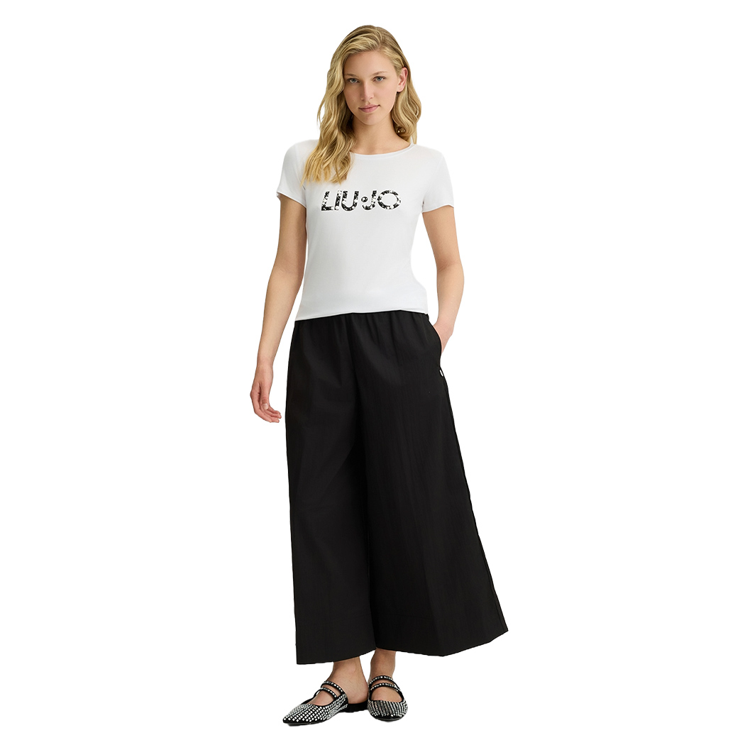 LIU JO T-SHIRT BETTER CON LOGO DONNA RAGAZZA MAGLIA MAGLIETTA COTONE VA5156JS360