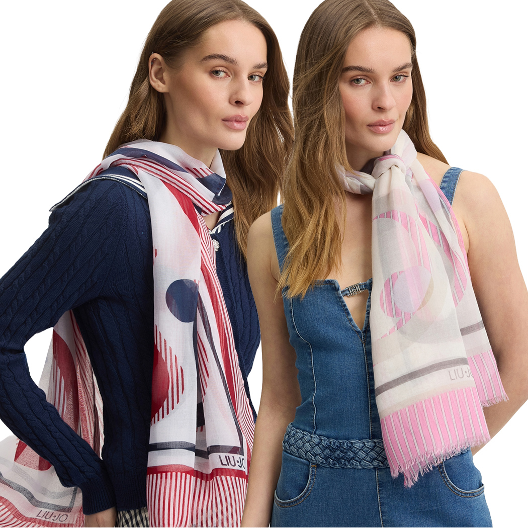 LIU JO STOLA BETTER RIGHE FANTASIA SCIARPA FOULARD PASHMINA DONNA SCIALLE 2A5051
