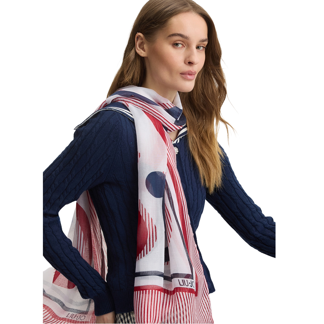 LIU JO STOLA BETTER RIGHE FANTASIA SCIARPA FOULARD PASHMINA DONNA SCIALLE 2A5051