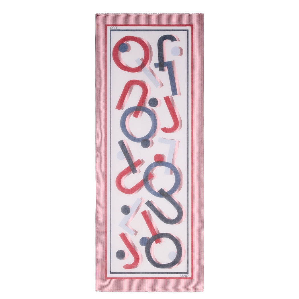 LIU JO STOLA BETTER RIGHE FANTASIA SCIARPA FOULARD PASHMINA DONNA SCIALLE 2A5051
