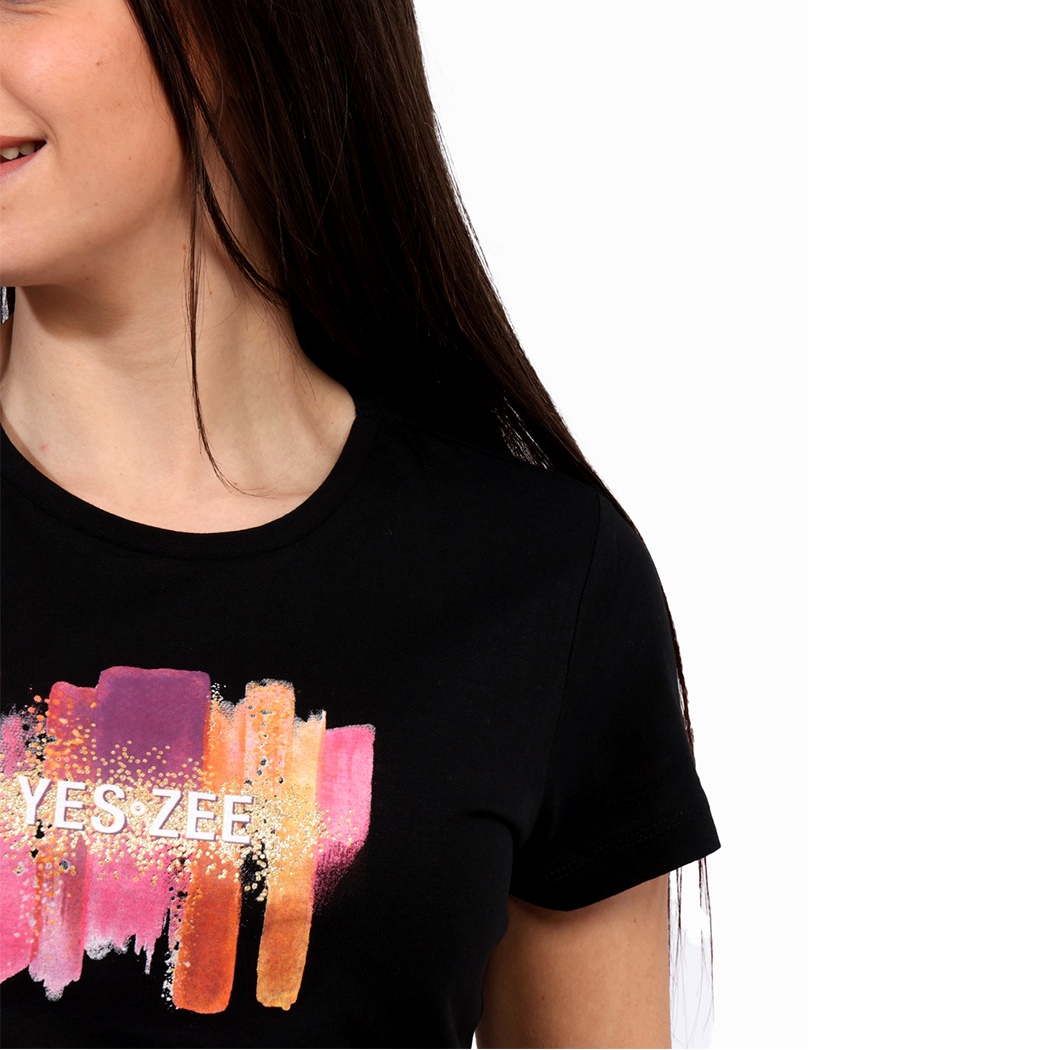 YES-ZEE T-SHIRT DONNA RAGAZZA GIRL MAGLIA LOGO MAGLIETTA COTONE STAMPA T222T901