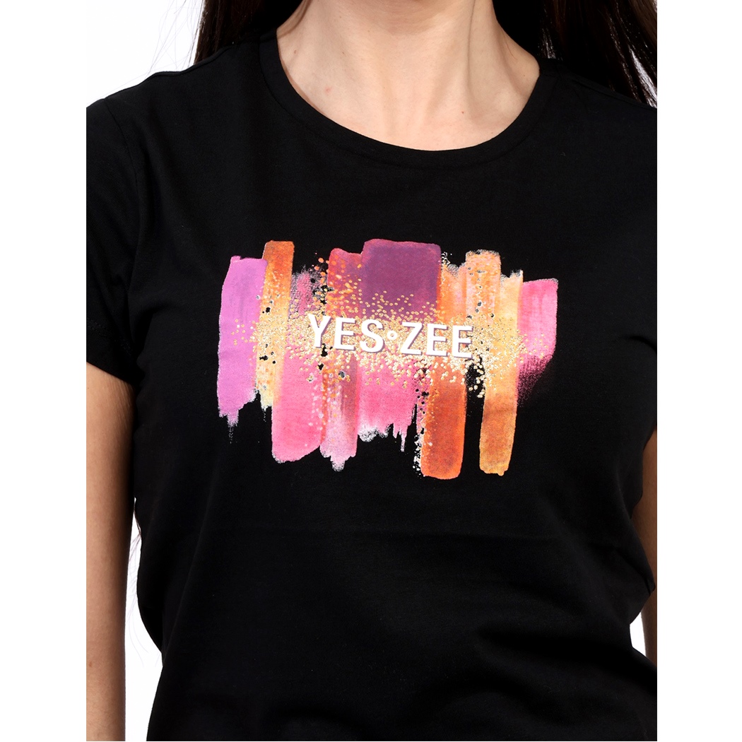 YES-ZEE T-SHIRT DONNA RAGAZZA GIRL MAGLIA LOGO MAGLIETTA COTONE STAMPA T222T901