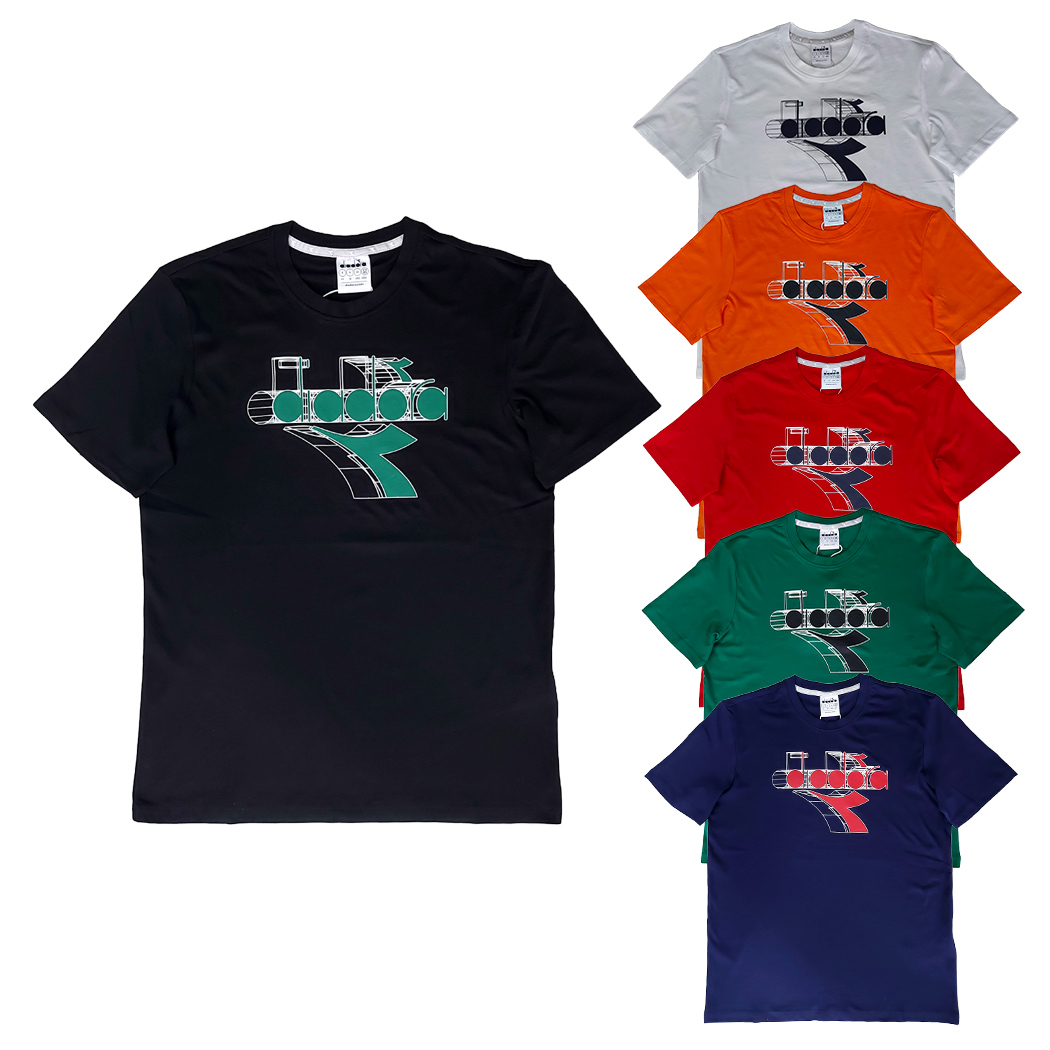 DIADORA T-SHIRT SS ESS. SPORTS BL UOMO MAN BOY MAGLIA COTONE LOGO 102.181738