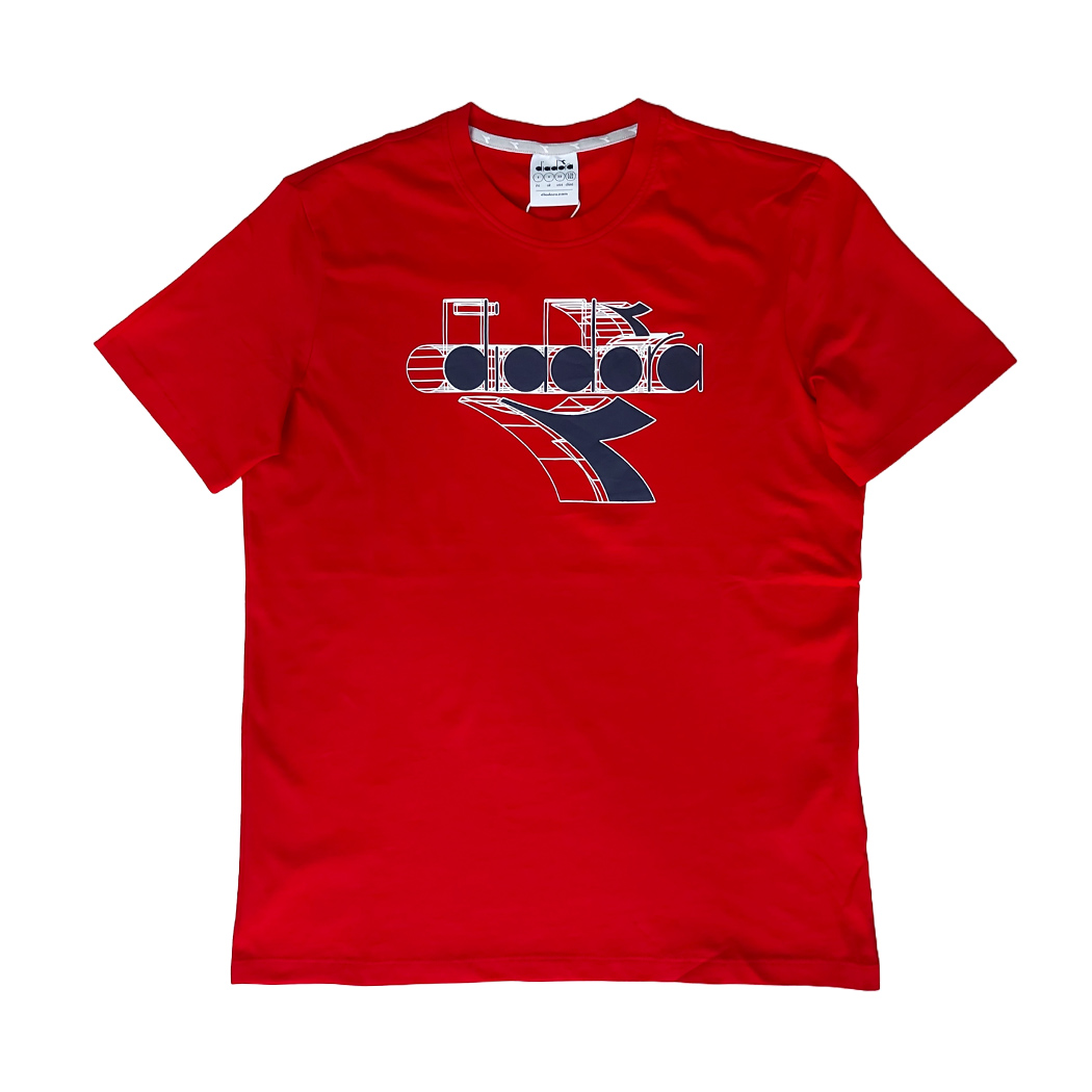 DIADORA T-SHIRT SS ESS. SPORTS BL UOMO MAN BOY MAGLIA COTONE LOGO 102.181738