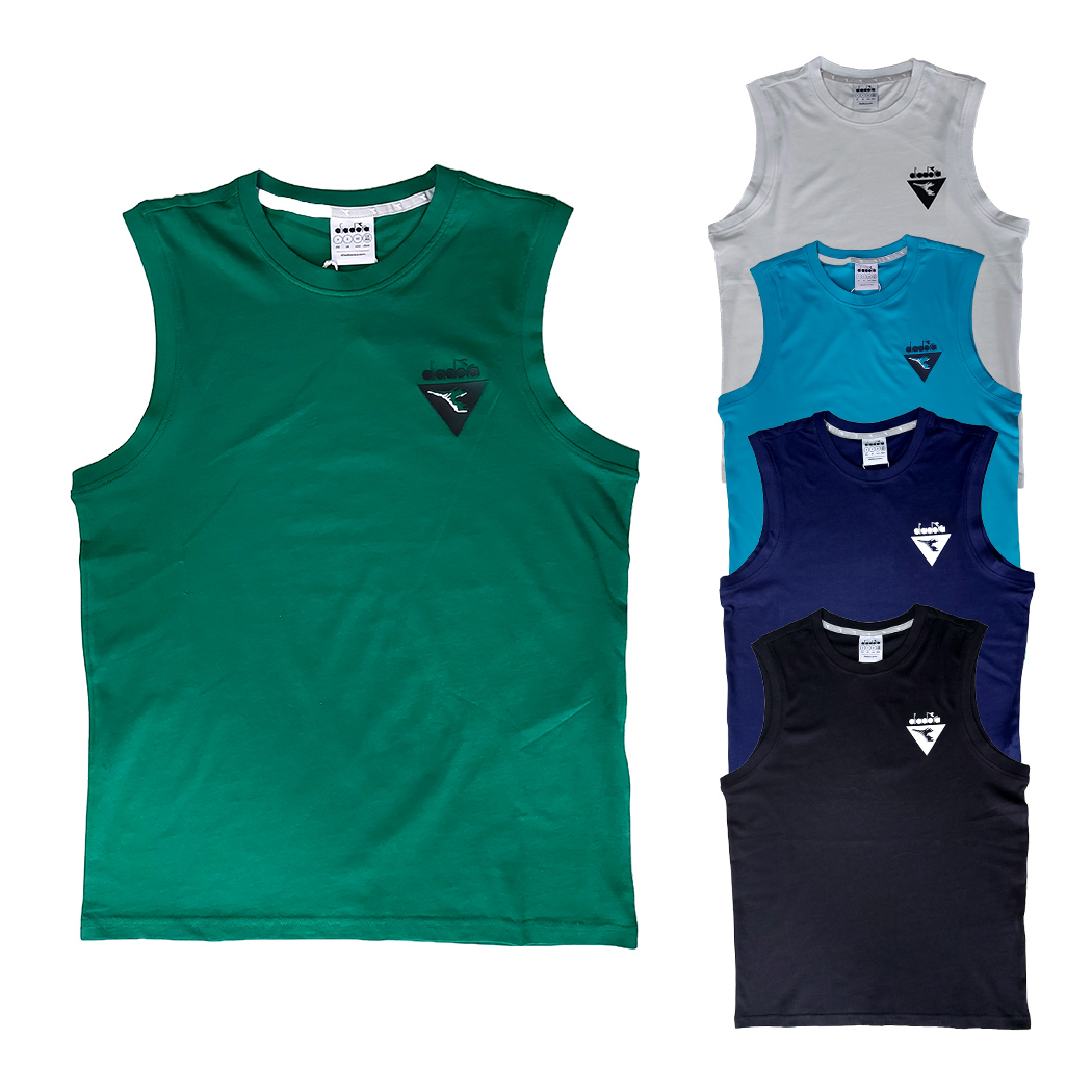 DIADORA T-SHIRT SS ESS.SPORTS UOMO SMANICATO CANOTTA TINTA UNITA LOGO 102.181739