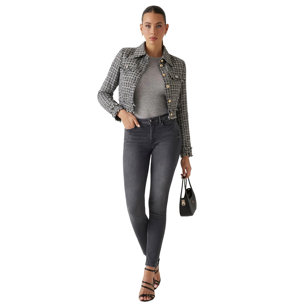 GUESS JEANS CURVE PANTALONI DONNA SKINNY STRETCH SLIM FIT VITA ALTA W2YA46D4PZ2