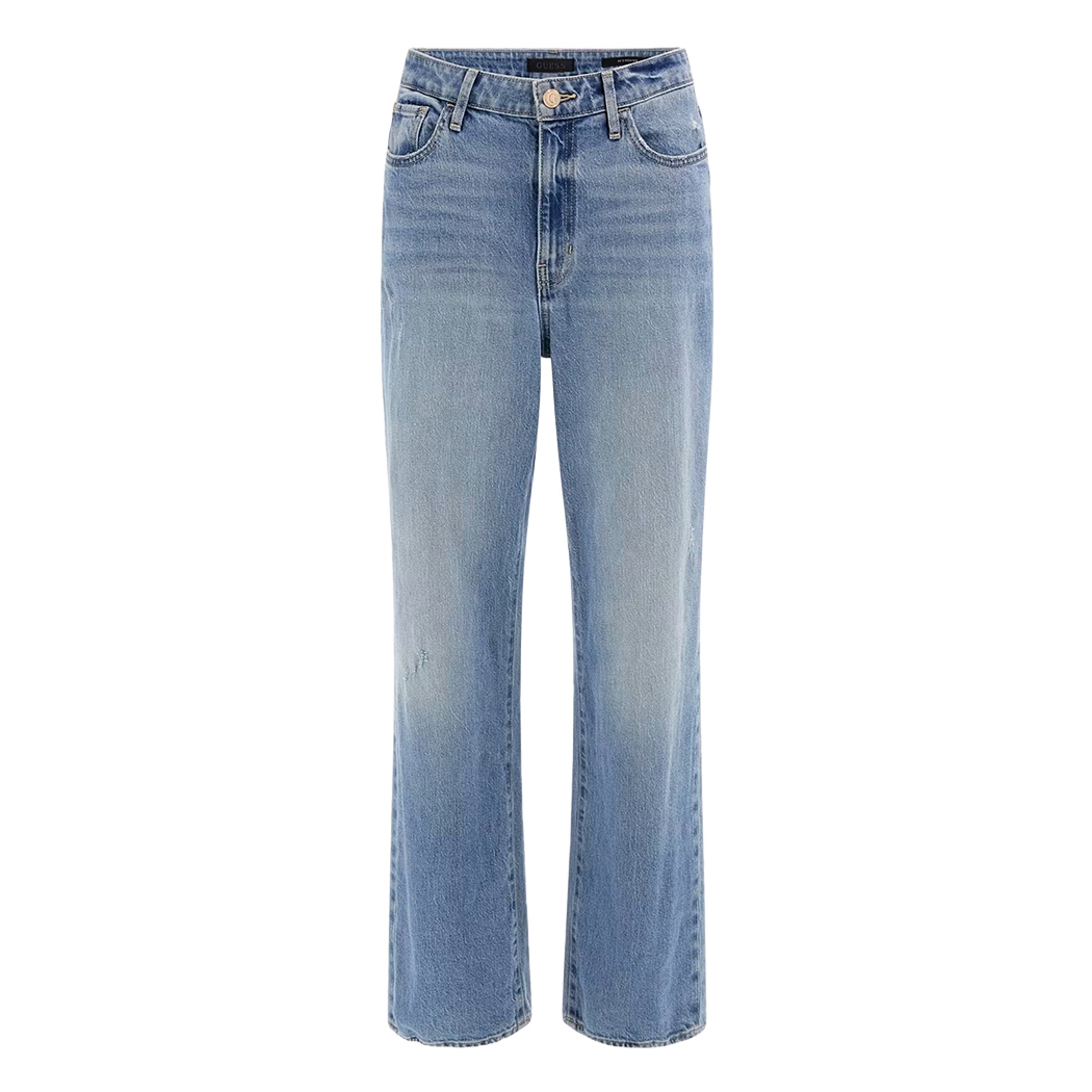 GUESS JEANS PANTALONI DONNA RAGAZZA WIDE LEG DENIM STRETCH REGULAR W5GA1GD4K30