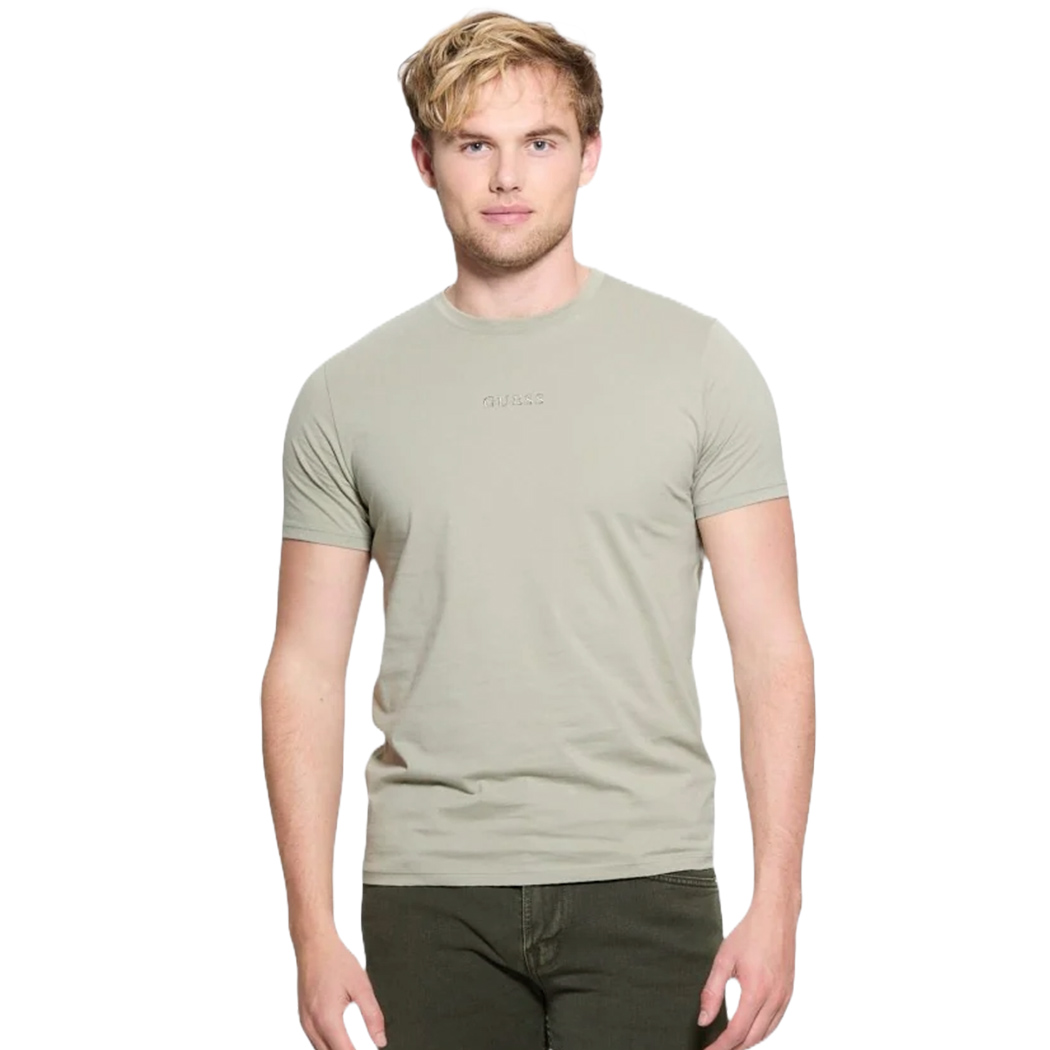 GUESS T-SHIRT UOMO MAGLIA COTONE JERSEY STRETCH LOGO RICAMATO SPORT M4GP39K7HD0