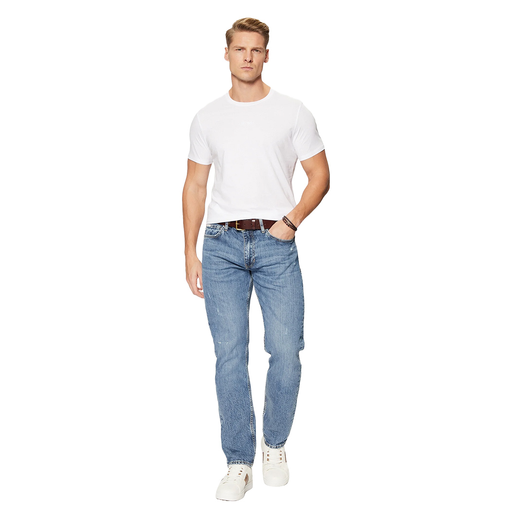 GUESS T-SHIRT UOMO MAGLIA COTONE JERSEY STRETCH LOGO RICAMATO SPORT M4GP39K7HD0