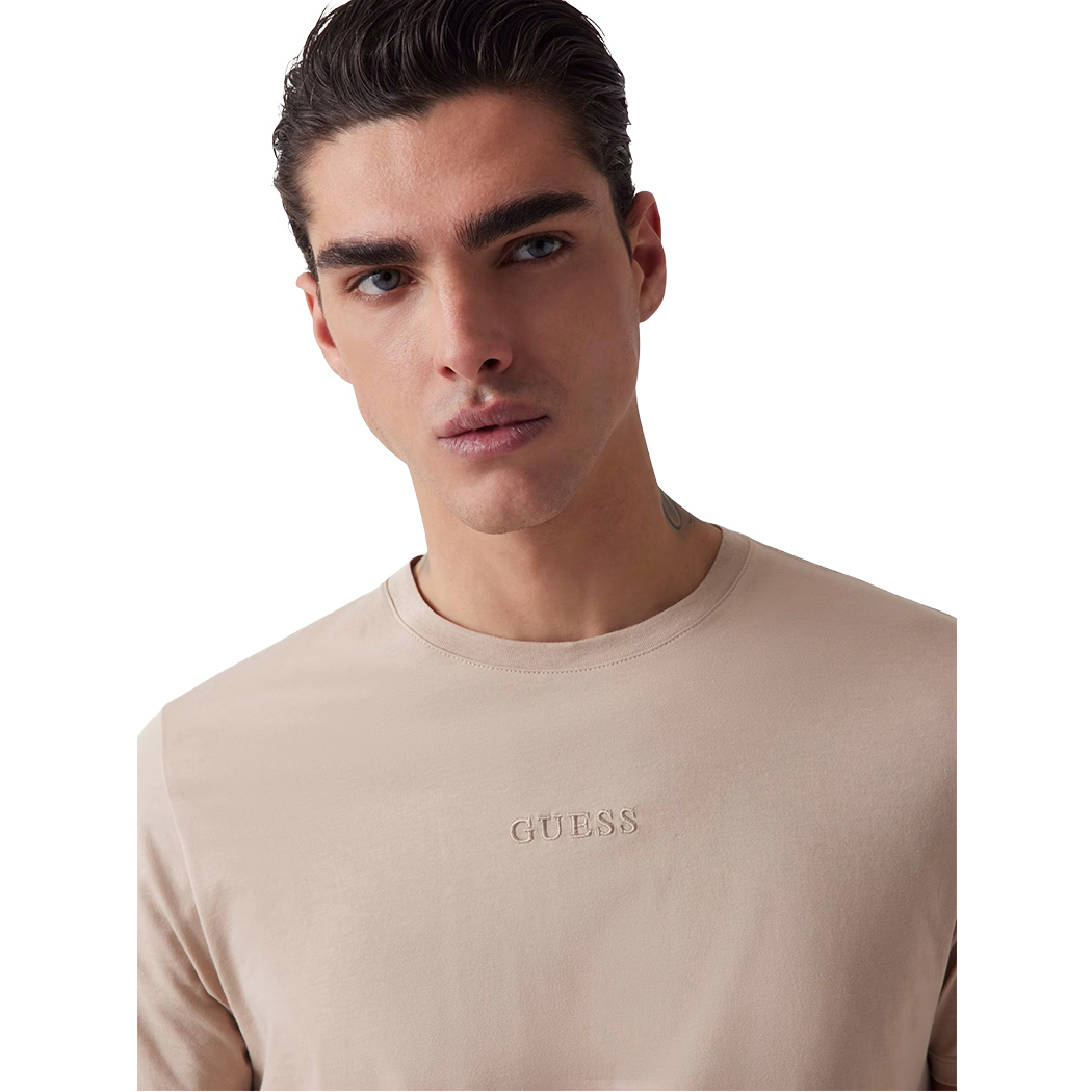 GUESS T-SHIRT UOMO MAGLIA COTONE JERSEY STRETCH LOGO RICAMATO SPORT M4GP39K7HD0