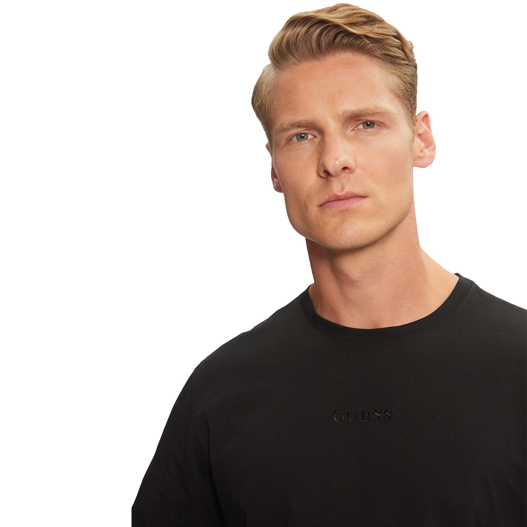 GUESS T-SHIRT UOMO MAGLIA COTONE JERSEY STRETCH LOGO RICAMATO SPORT M4GP39K7HD0