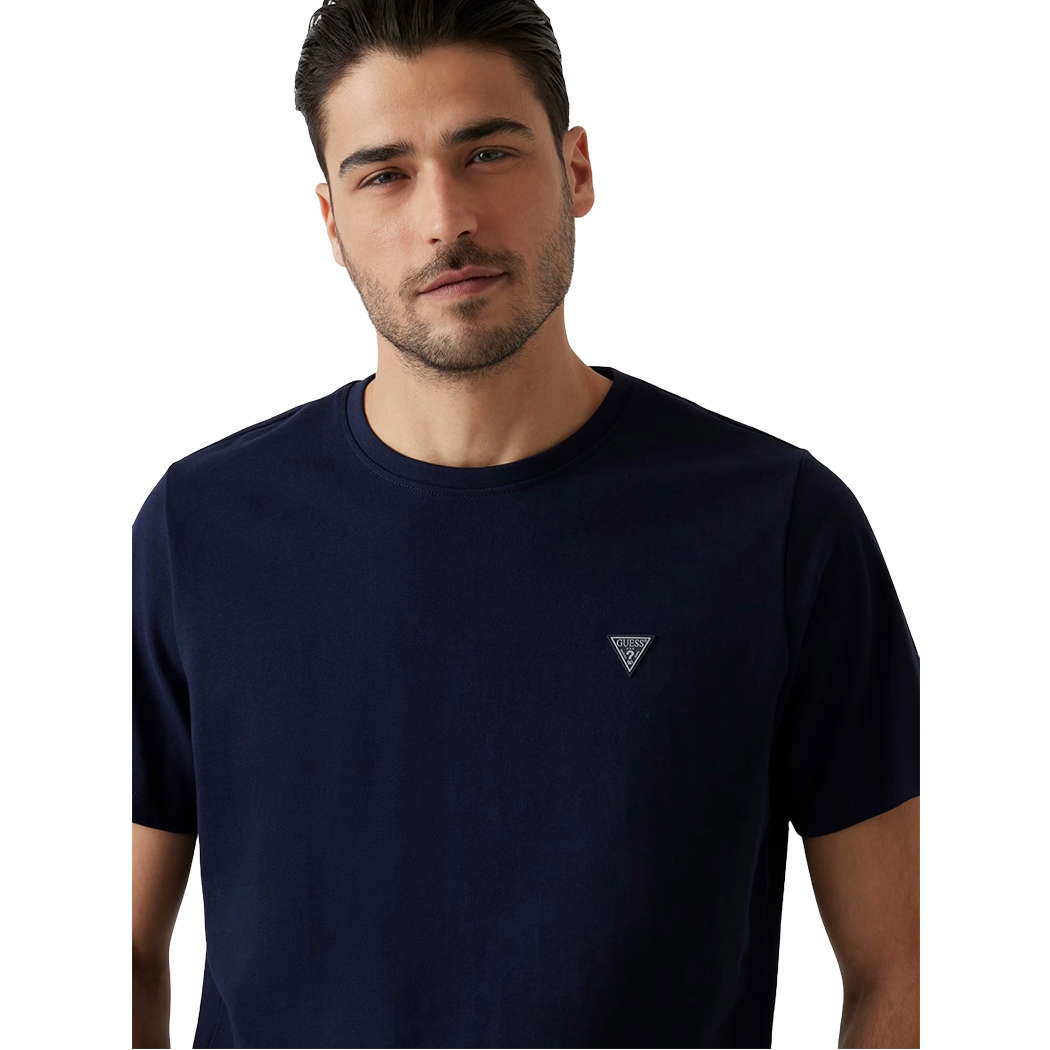 GUESS T-SHIRT UOMO MAGLIA COTONE JERSEY STRETCH LOGO PICCOLO SPORT M4YI0AKCCM1