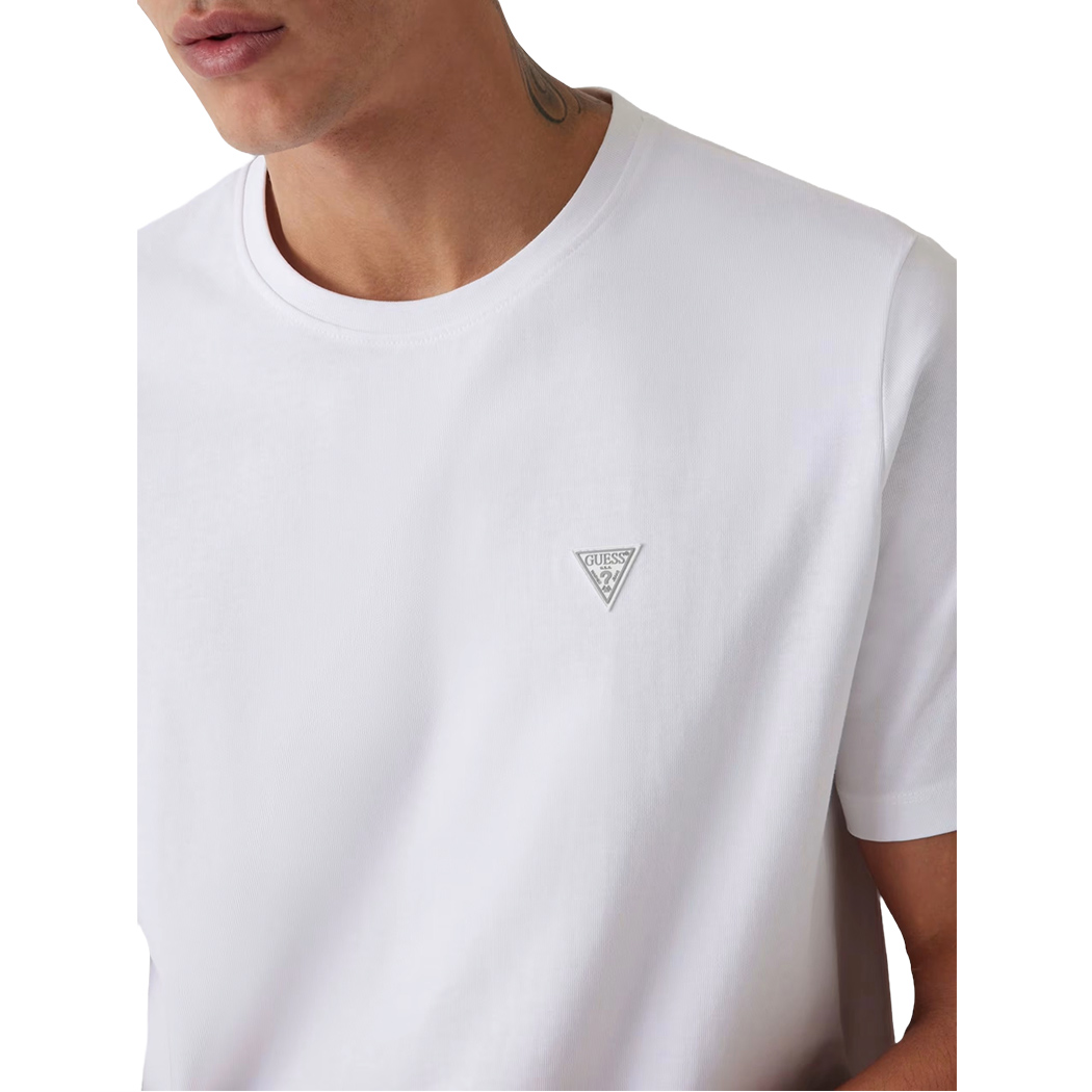 GUESS T-SHIRT UOMO MAGLIA COTONE JERSEY STRETCH LOGO PICCOLO SPORT M4YI0AKCCM1