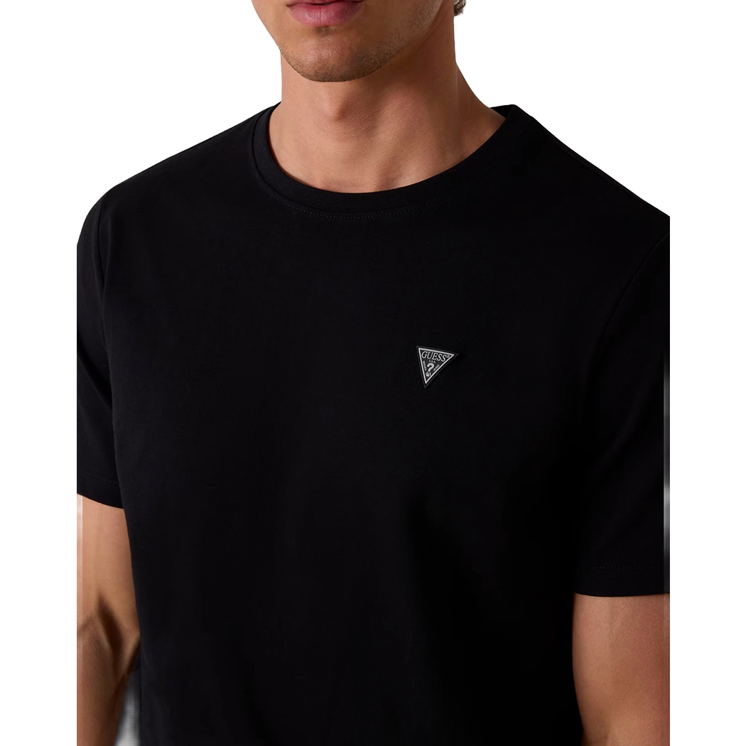 GUESS T-SHIRT UOMO MAGLIA COTONE JERSEY STRETCH LOGO PICCOLO SPORT M4YI0AKCCM1