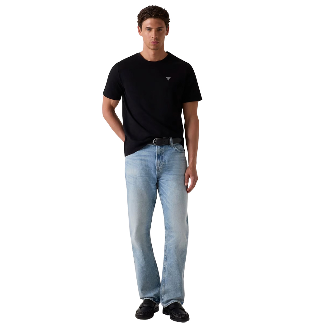 GUESS T-SHIRT UOMO MAGLIA COTONE JERSEY STRETCH LOGO PICCOLO SPORT M4YI0AKCCM1