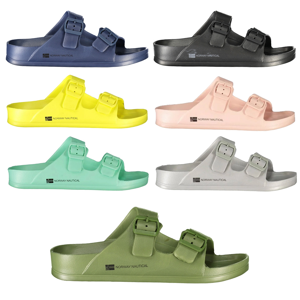 NORWAY SANDALI CIABATTE UNISEX MARE PISCINA COMODE SCARPE IN GOMMA FIBBIA 831033