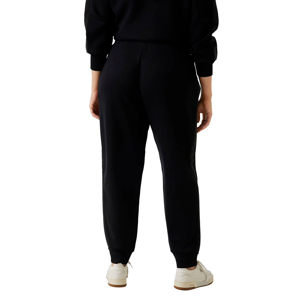 GUESS PANTALONI JOGGERS SCUBA BANDA LOGATA FELPA DONNA COMPLETO SET W5YB11KBYE2