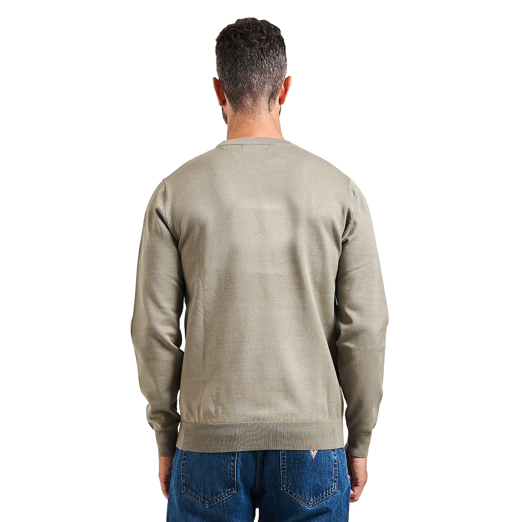 GUESS MAGLIA VISCOSA UOMO MAGLIONE GIROCOLLO LOGO FRONTALE PULLOVER M5YR08Z3FC2