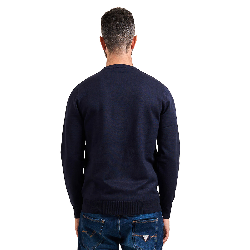 GUESS MAGLIA VISCOSA UOMO MAGLIONE GIROCOLLO LOGO FRONTALE PULLOVER M5YR08Z3FC2