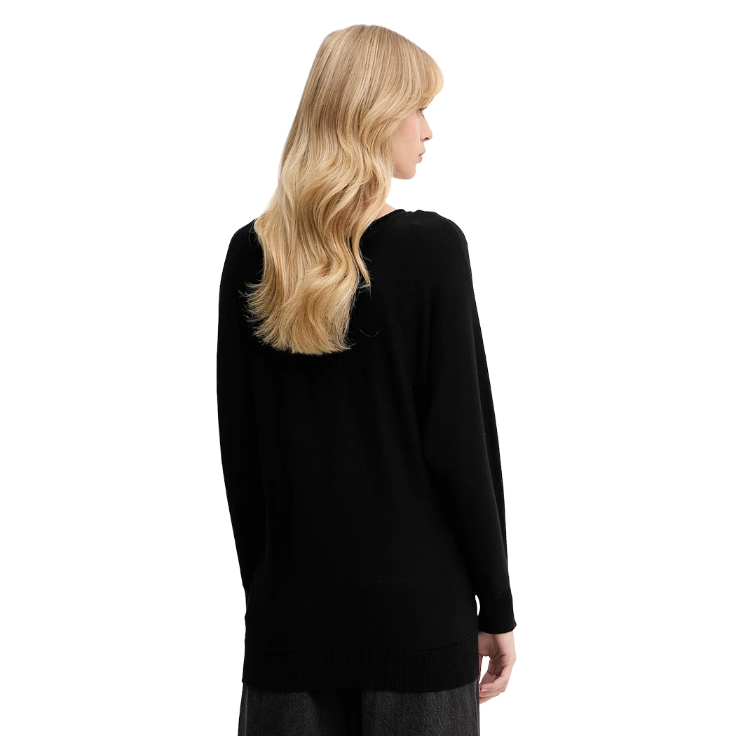 GUESS MAGLIA MAGLIONE DONNA LOGO RICAMATO STRASS VISCOSA INVERNALE W5YR22Z2NQ2