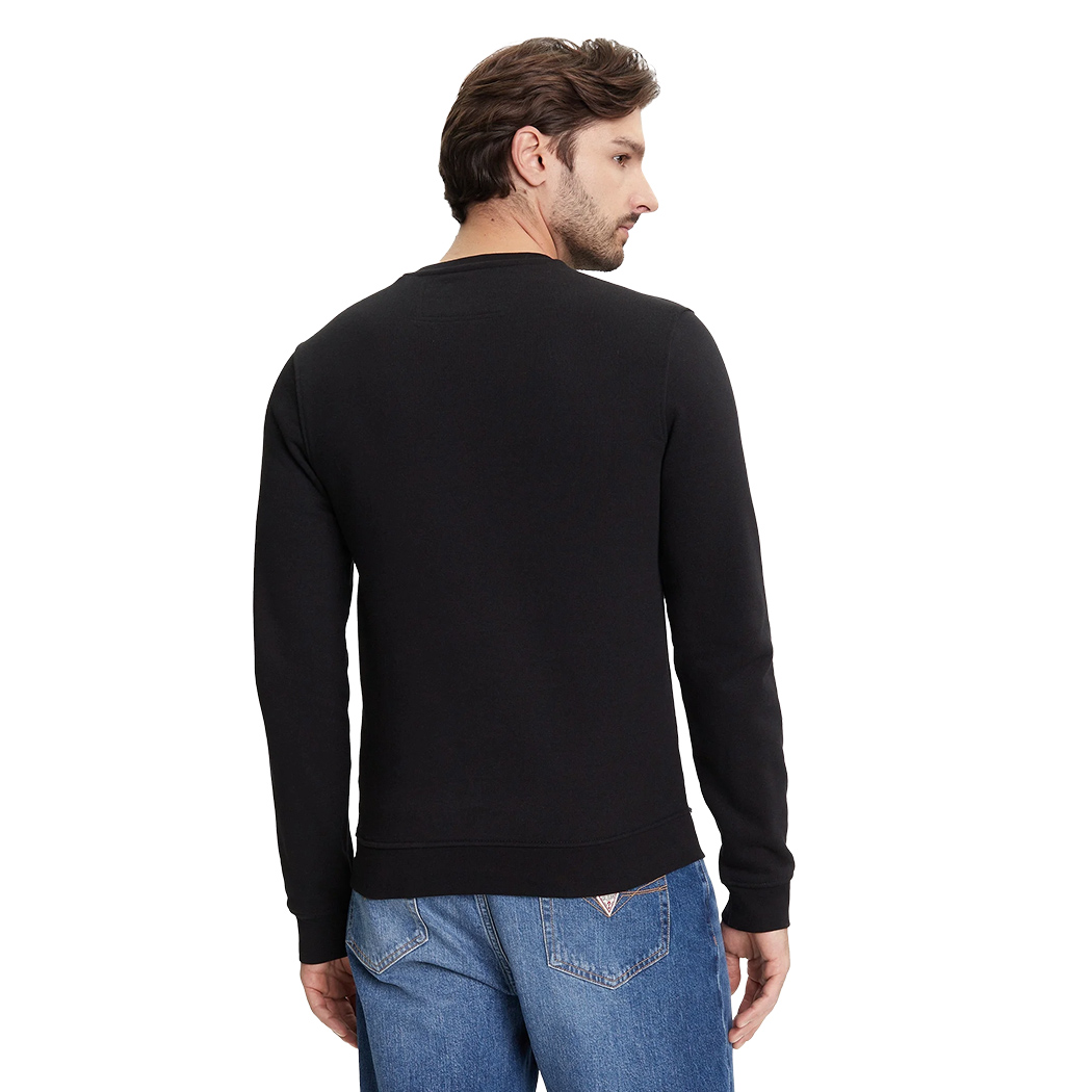 GUESS FELPA UOMO LOGO FRONTALE RICAMATO MAGLIA INVERNALE SPORT M5YQ08KCN01