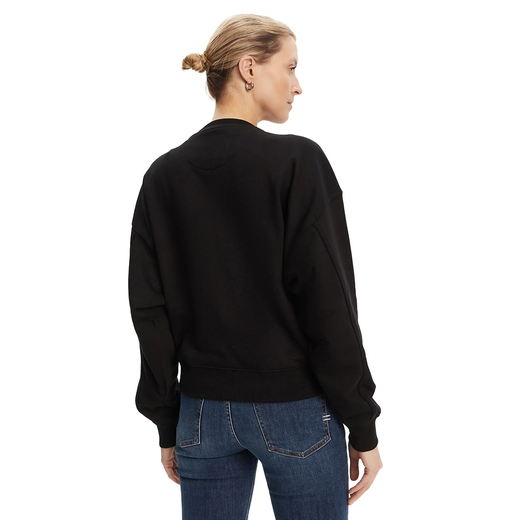 GUESS FELPA DONNA LOGO 4G APPLICAZIONI CORTA COMODA OVER MAGLIA W5YQQ07KB681