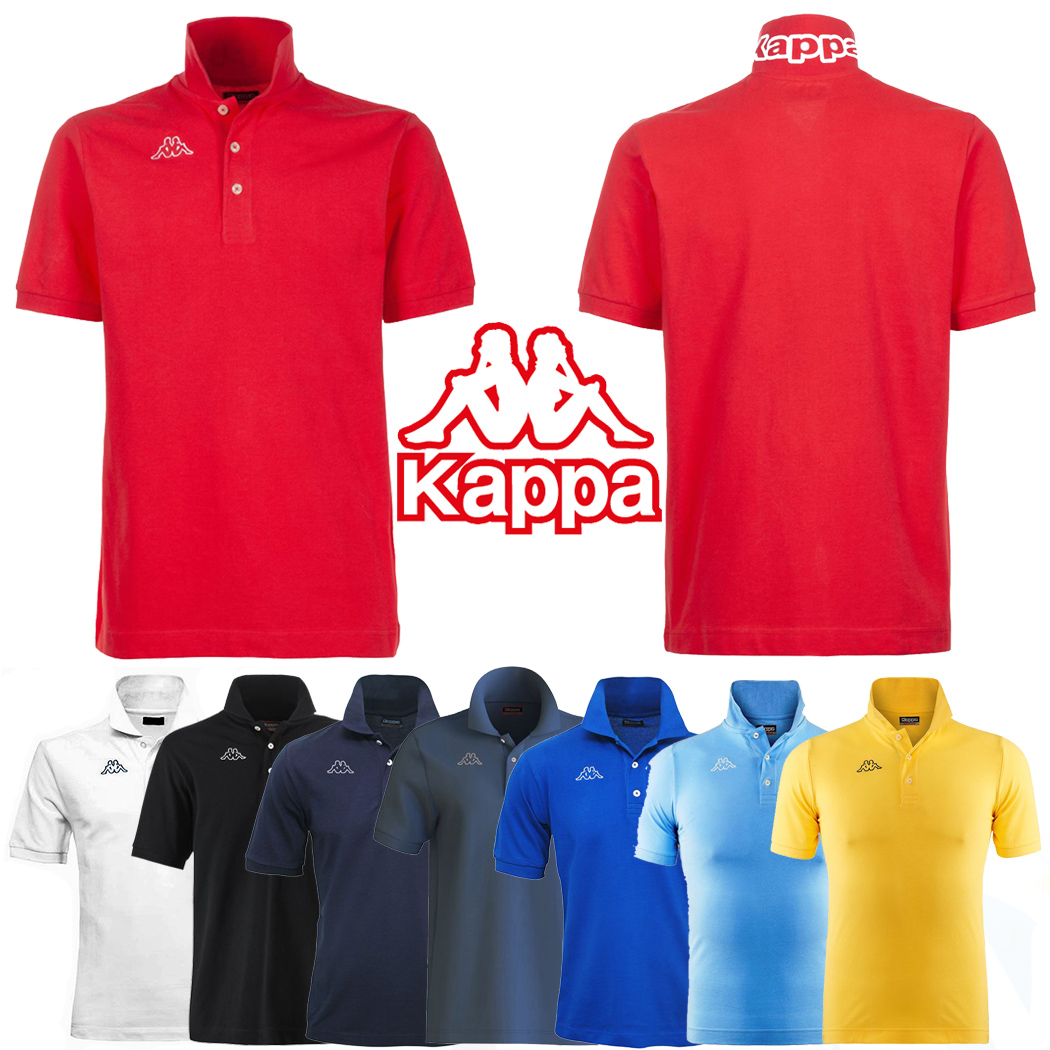 KAPPA LOGO LIFE POLO UOMO PIQUET COTONE T-SHIRT MAGLIA REGULAR SPORT 302S1U0