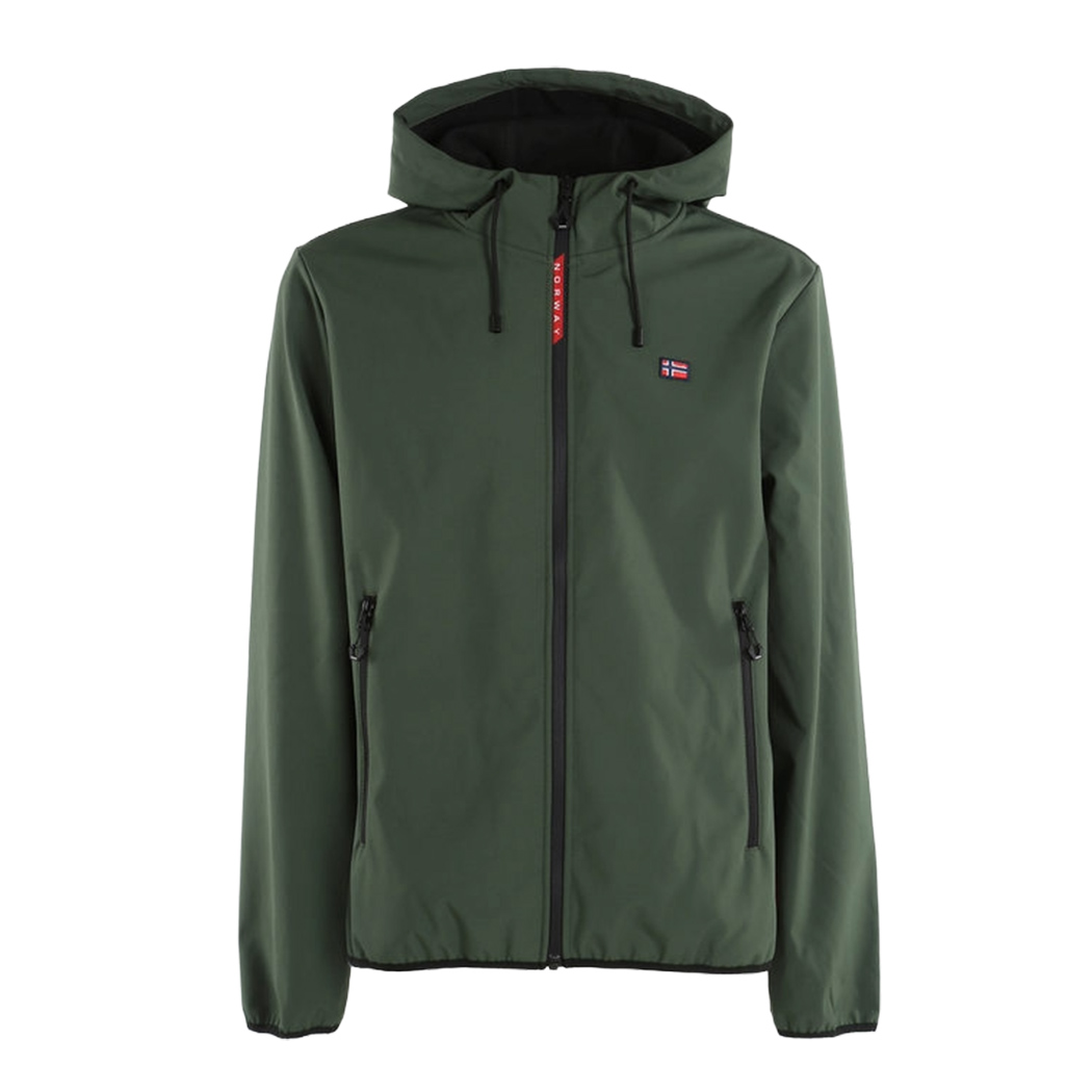 NORWAY GIUBBOTTO UOMO IN SOFTSHELL INTERNO PILE GIACCA GIUBBINO CAPPUCCIO 119141