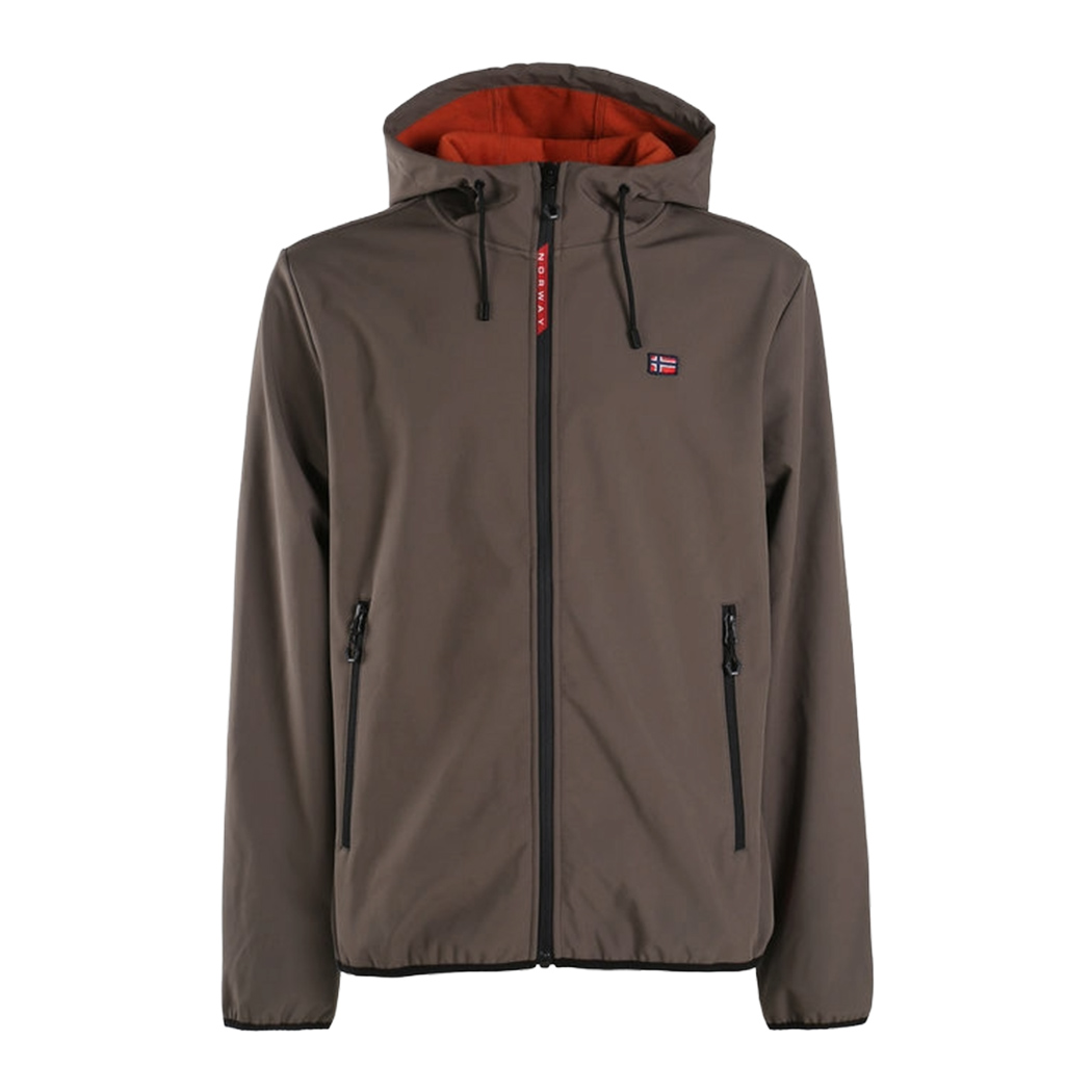 NORWAY GIUBBOTTO UOMO IN SOFTSHELL INTERNO PILE GIACCA GIUBBINO CAPPUCCIO 119141