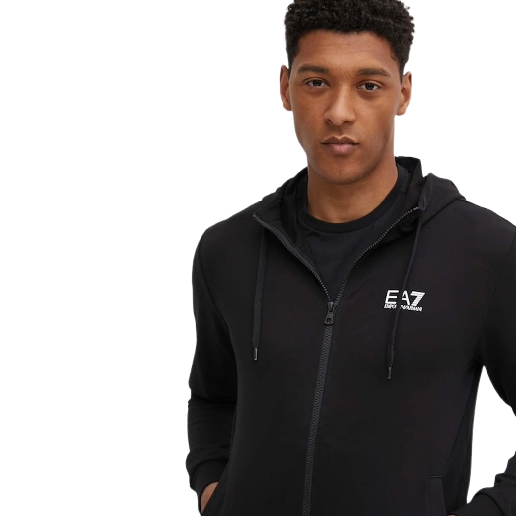 EA7 EMPORIO ARMANI TUTA UOMO FELPA ZIP INVERNALE COMPLETO CAPPUCCIO 8NPV68 PJVTZ