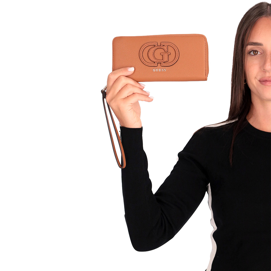 GUESS PORTAFOGLIO DONNA CALEBRA SLG LOGO BORSELLINO WALLET CARTE SWBG9536146