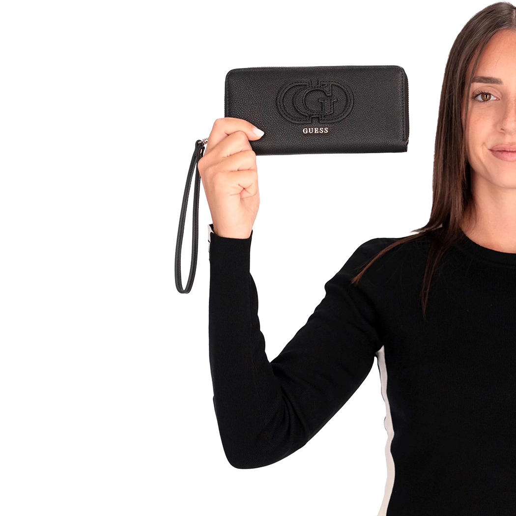 GUESS PORTAFOGLIO DONNA CALEBRA SLG LOGO BORSELLINO WALLET CARTE SWBG9536146