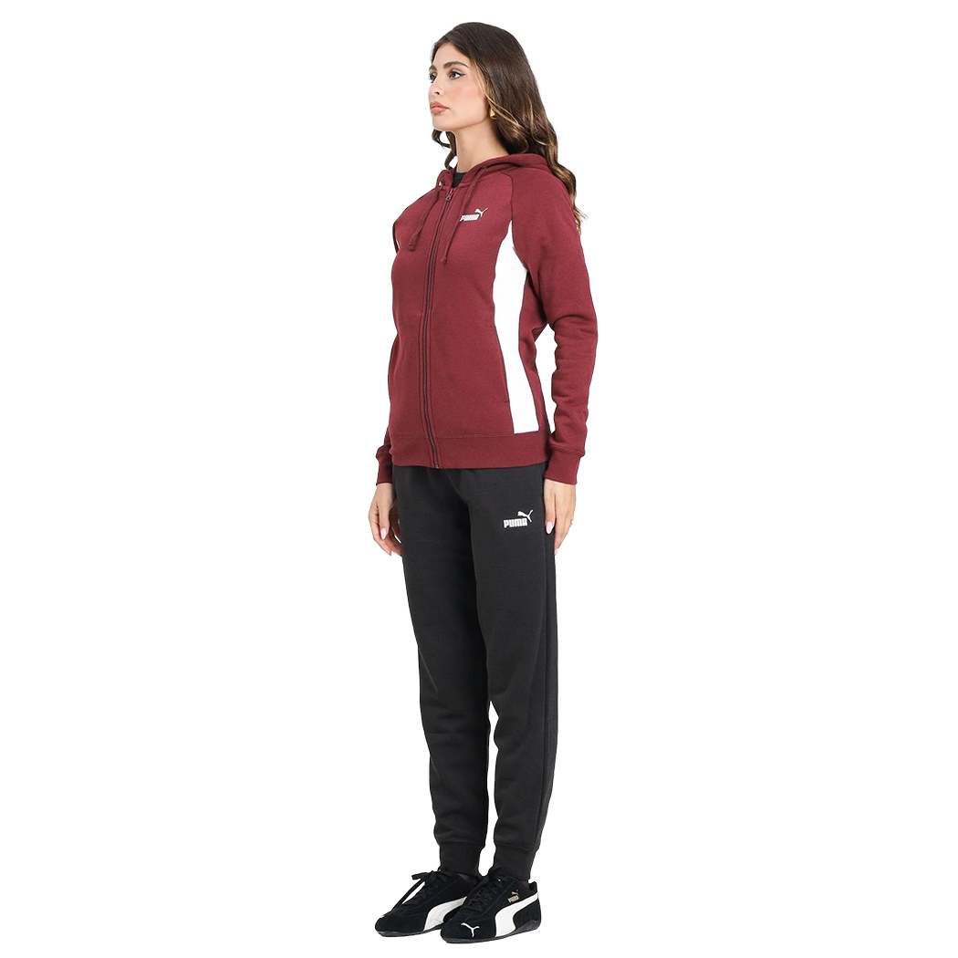 PUMA TUTA COMPLETO DONNA ZIP FELPA INVERNALE CAPPUCCIO SPORT PASSEGGIO 690738