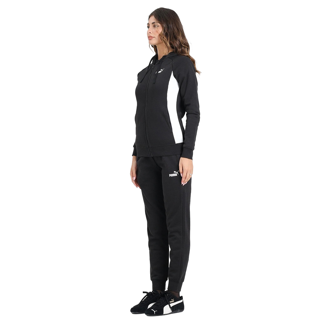 PUMA TUTA COMPLETO DONNA ZIP FELPA INVERNALE CAPPUCCIO SPORT PASSEGGIO 690738