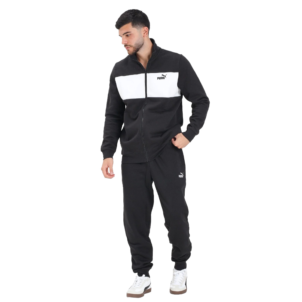 PUMA TUTA COMPLETO UOMO FELPA INVERNALE COTONE SPORT PASSEGGIO COMODA 692159