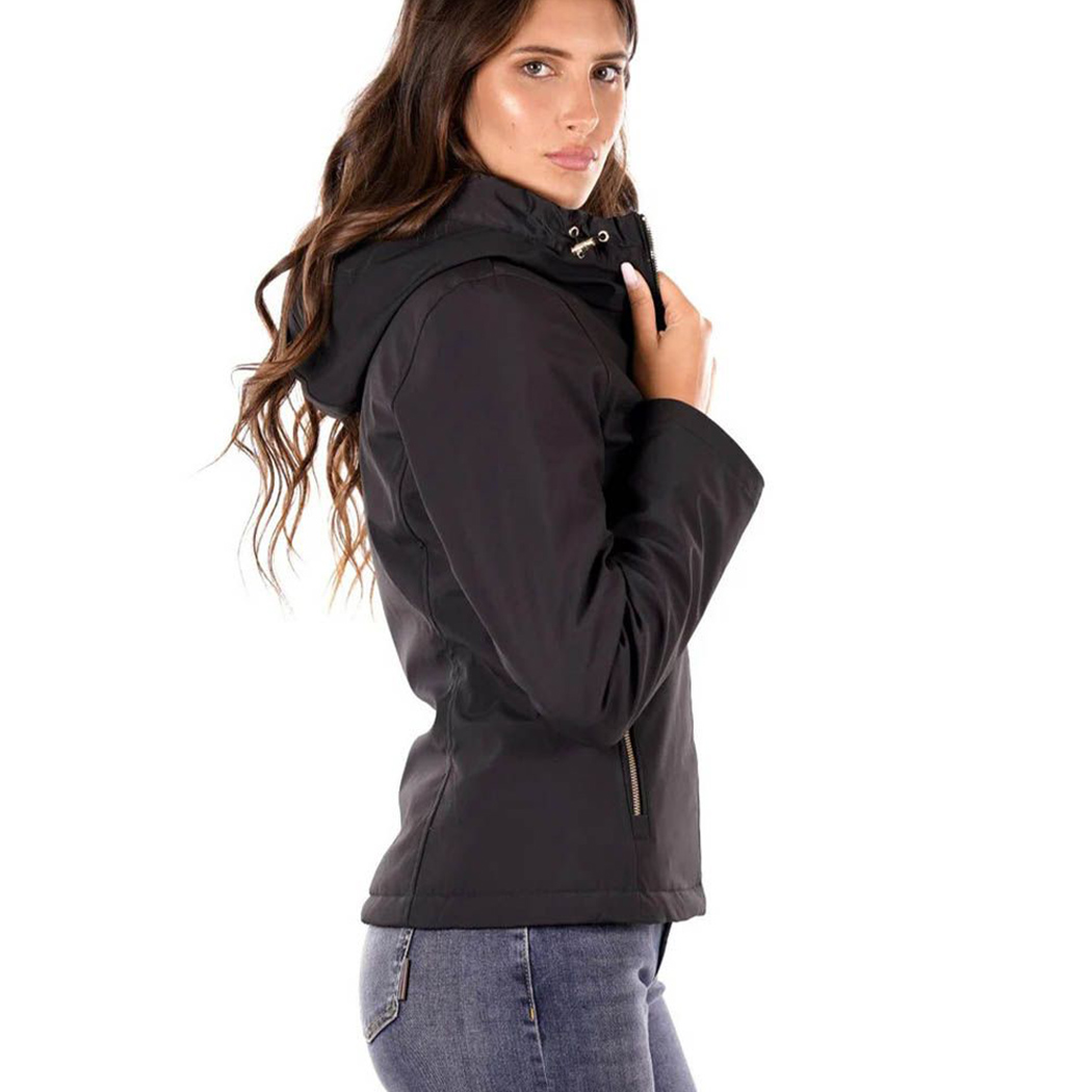 YES-ZEE GIUBBOTTO GIACCA DONNA GIUBBINO PIUMINO CAPPUCCIO SOFTSHELL J028/M200